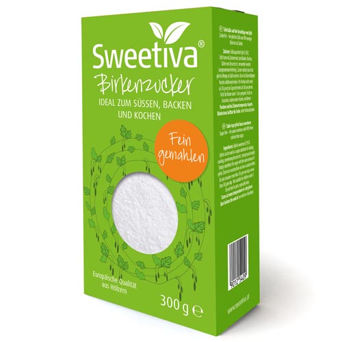 SWEETIVA Birkenzucker Faltschachtel fein 300g