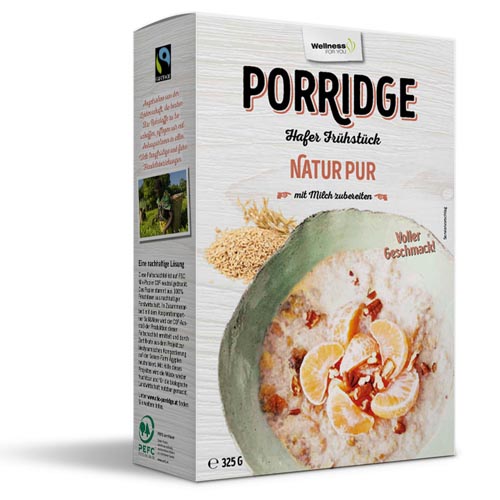 WELLNESS FOR YOU Porridge Haferfrühstück Natur